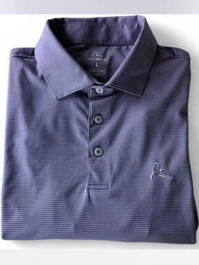 Rhoback Striped Performance Polo (Large)